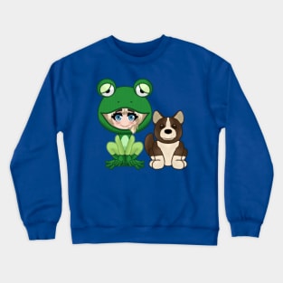 Frog Fiona and Plush Hewie Crewneck Sweatshirt